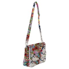 Valentine s Day Heart Artistic Psychedelic Shoulder Bag With Back Zipper