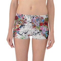 Valentine s Day Heart Artistic Psychedelic Boyleg Bikini Bottoms