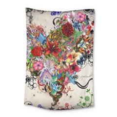 Valentine s Day Heart Artistic Psychedelic Small Tapestry by Modalart