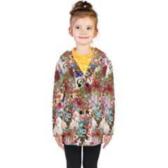 Valentine s Day Heart Artistic Psychedelic Kids  Double Breasted Button Coat by Modalart