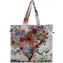 Valentine s Day Heart Artistic Psychedelic Canvas Travel Bag