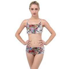 Valentine s Day Heart Artistic Psychedelic Layered Top Bikini Set by Modalart