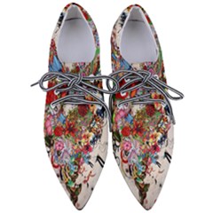 Valentine s Day Heart Artistic Psychedelic Pointed Oxford Shoes by Modalart