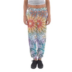 Psychedelic Flowers Yellow Abstract Psicodelia Women s Jogger Sweatpants