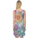 Psychedelic Flowers Yellow Abstract Psicodelia Sleeveless Satin Nightdress View2