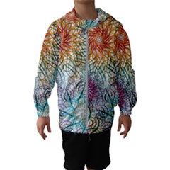 Psychedelic Flowers Yellow Abstract Psicodelia Kids  Hooded Windbreaker