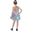 Psychedelic Flowers Yellow Abstract Psicodelia Kids  Summer Dress View2