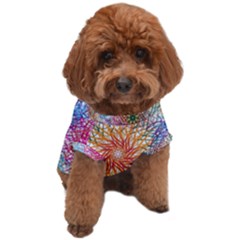 Psychedelic Flowers Yellow Abstract Psicodelia Dog T-shirt by Modalart