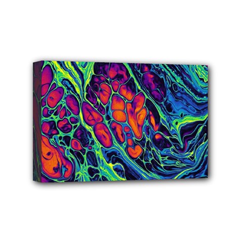 Color Colorful Geoglyser Abstract Holographic Mini Canvas 6  X 4  (stretched) by Modalart