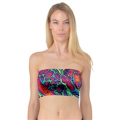 Color Colorful Geoglyser Abstract Holographic Bandeau Top by Modalart