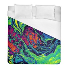 Color Colorful Geoglyser Abstract Holographic Duvet Cover (full/ Double Size) by Modalart