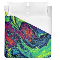 Color Colorful Geoglyser Abstract Holographic Duvet Cover (queen Size) by Modalart