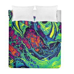 Color Colorful Geoglyser Abstract Holographic Duvet Cover Double Side (full/ Double Size) by Modalart