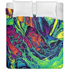 Color Colorful Geoglyser Abstract Holographic Duvet Cover Double Side (california King Size) by Modalart