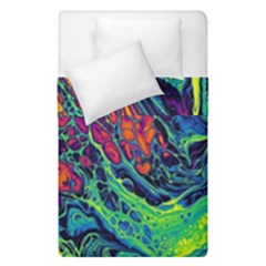 Color Colorful Geoglyser Abstract Holographic Duvet Cover Double Side (single Size) by Modalart