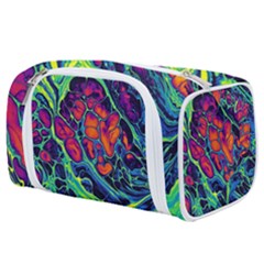 Color Colorful Geoglyser Abstract Holographic Toiletries Pouch by Modalart