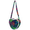 Color Colorful Geoglyser Abstract Holographic Heart Shoulder Bag View1