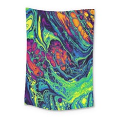 Color Colorful Geoglyser Abstract Holographic Small Tapestry