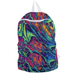 Color Colorful Geoglyser Abstract Holographic Foldable Lightweight Backpack by Modalart