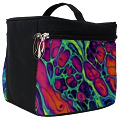 Color Colorful Geoglyser Abstract Holographic Make Up Travel Bag (big) by Modalart