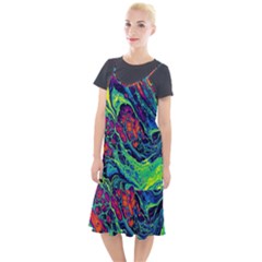 Color Colorful Geoglyser Abstract Holographic Camis Fishtail Dress by Modalart