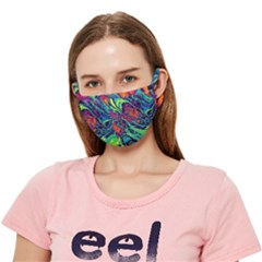 Color Colorful Geoglyser Abstract Holographic Crease Cloth Face Mask (adult)