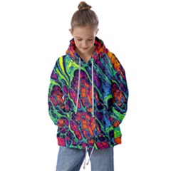 Color Colorful Geoglyser Abstract Holographic Kids  Oversized Hoodie