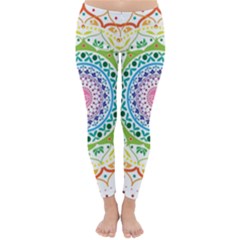 Mandala Pattern Rainbow Pride Classic Winter Leggings by Vaneshop