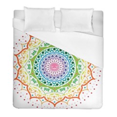 Mandala Pattern Rainbow Pride Duvet Cover (full/ Double Size) by Vaneshop