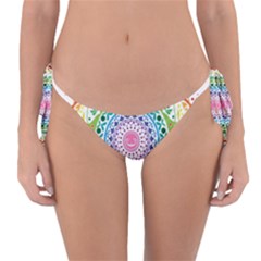 Mandala Pattern Rainbow Pride Reversible Bikini Bottoms by Vaneshop