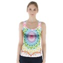 Mandala Pattern Rainbow Pride Racer Back Sports Top View1