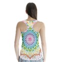 Mandala Pattern Rainbow Pride Racer Back Sports Top View2