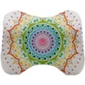 Mandala Pattern Rainbow Pride Head Support Cushion View1