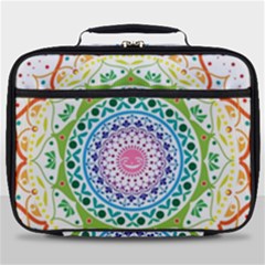 Mandala Pattern Rainbow Pride Full Print Lunch Bag by Vaneshop