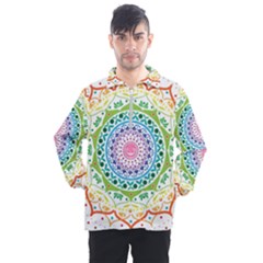 Mandala Pattern Rainbow Pride Men s Half Zip Pullover