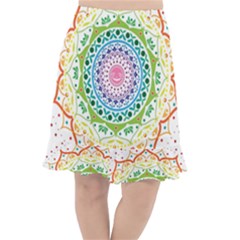 Mandala Pattern Rainbow Pride Fishtail Chiffon Skirt by Vaneshop