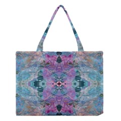 Grey Pink Blend Medium Tote Bag by kaleidomarblingart