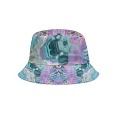 Grey Pink Blend Bucket Hat (kids) by kaleidomarblingart