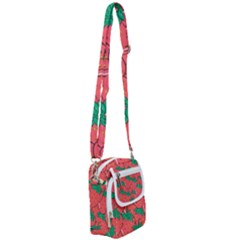 Texture Sweet Strawberry Dessert Food Summer Pattern Shoulder Strap Belt Bag