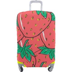 Texture Sweet Strawberry Dessert Food Summer Pattern Luggage Cover (large) by Sarkoni