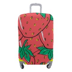 Texture Sweet Strawberry Dessert Food Summer Pattern Luggage Cover (small) by Sarkoni