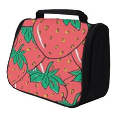 Texture Sweet Strawberry Dessert Food Summer Pattern Full Print Travel Pouch (Small)