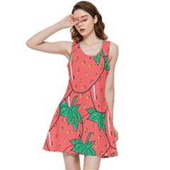 Texture Sweet Strawberry Dessert Food Summer Pattern Inside Out Racerback Dress