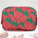 Texture Sweet Strawberry Dessert Food Summer Pattern Make Up Pouch (Small) View1