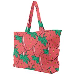 Texture Sweet Strawberry Dessert Food Summer Pattern Simple Shoulder Bag by Sarkoni