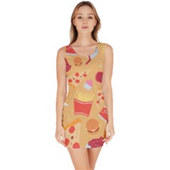 Fast Junk Food  Pizza Burger Cool Soda Pattern Bodycon Dress by Sarkoni