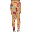 Fast Junk Food  Pizza Burger Cool Soda Pattern Classic Yoga Leggings View2