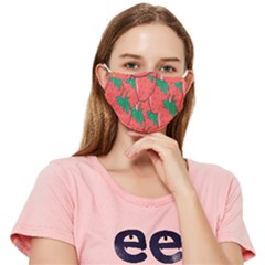 Texture Sweet Strawberry Dessert Food Summer Pattern Fitted Cloth Face Mask (Adult)