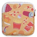 Fast Junk Food  Pizza Burger Cool Soda Pattern Mini Square Pouch View2