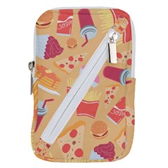 Fast Junk Food  Pizza Burger Cool Soda Pattern Belt Pouch Bag (small) by Sarkoni